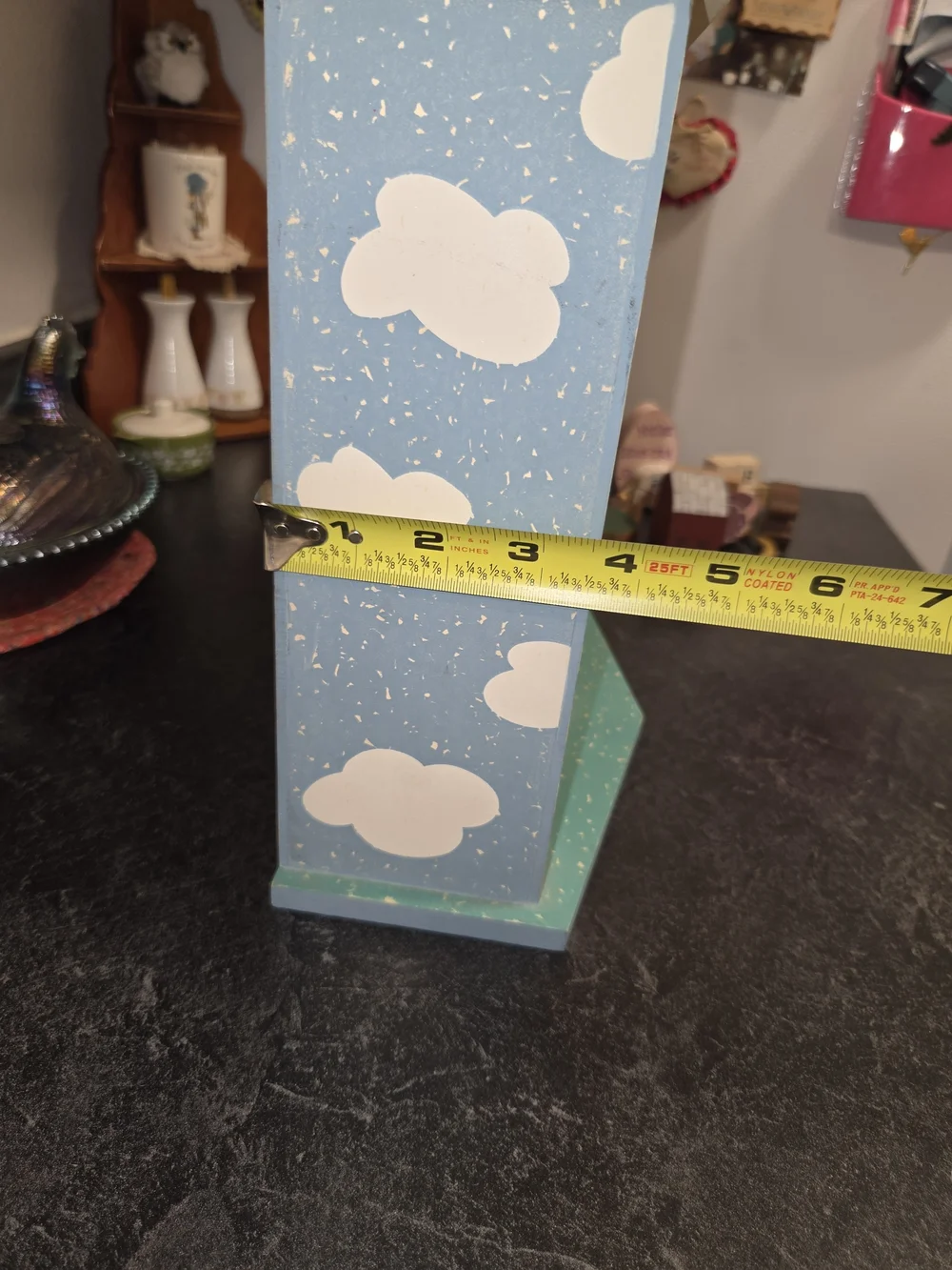 Hallmark Teal, Cream & Pink 4-Cubby Trinkey Shelve